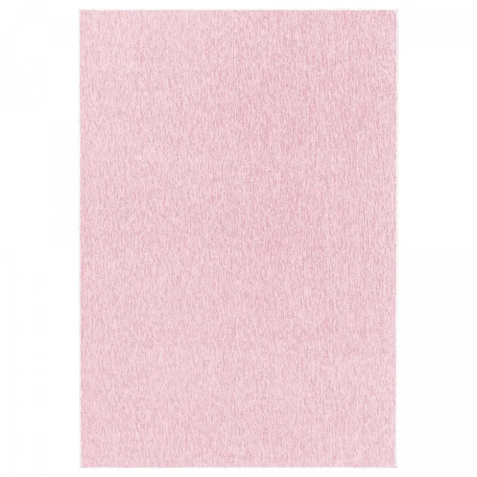 Tapis salon et chambre tissé motif uni SAKRDA, rose