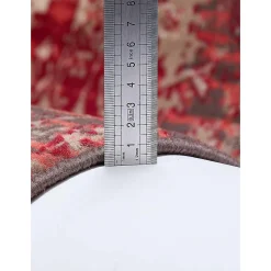 Tapis salon et chambre tissé motif ethnique WORKYPATCH, rouge