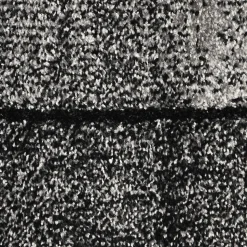 Tapis salon et chambre tissé motif géométrique LYN8 GEOME, Gris, noir