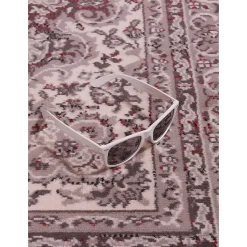 Tapis salon et chambre tissé motif baroque LYN1 NYBRO, gris