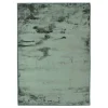 Tapis salon extra-doux effet velours vert foncé 120x170
