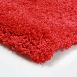 Tapis salon extra-doux toucher laineux rouge 60x90