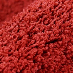 Tapis salon extra-doux toucher laineux rouge 60x90