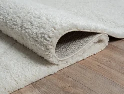 Tapis salon poils longs nordique - Crème - 200 x 290 cm - Bahar Shaggy
