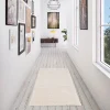 Tapis shaggy Coltrane L. 150 x l. 80 x ep. 3 cm crème GoodHome