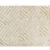 Tapis shaggy en relief à poils longs - 160 x 230 cm - Blanc cassé - MAZE
