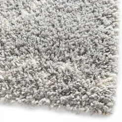 Tapis shaggy tissé motif berbère CHROMA 3, gris, écru