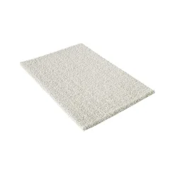 Tapis shaggy tissé motif uni SG LOCA, crème