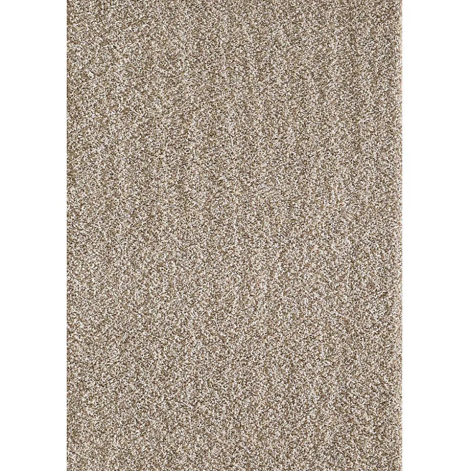 Tapis shaggy tissé motif uni SG LOCA, beige