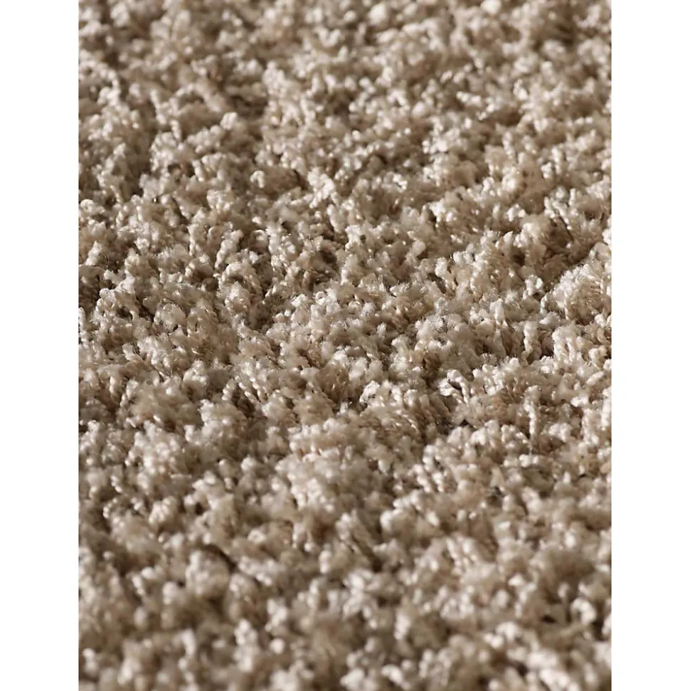 Tapis shaggy tissé motif uni SG LOCA, beige