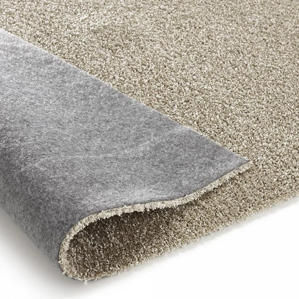 Tapis shaggy tissé motif uni TAPITOP, beige