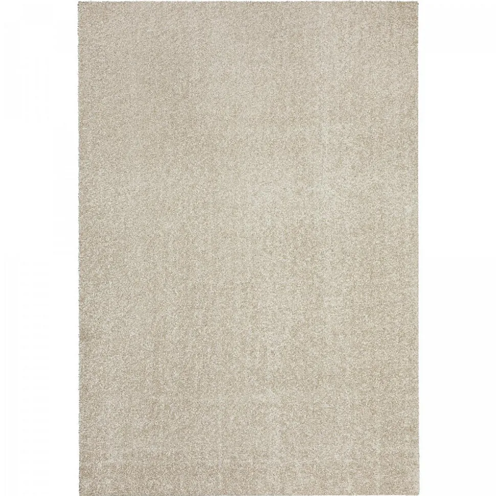 Tapis shaggy tissé motif uni TAPITOP, beige