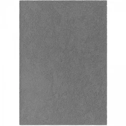 Tapis shaggy tissé motif uni TAPITOP, gris ,blanc