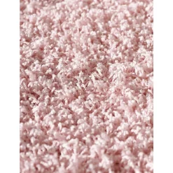 Tapis shaggy tissé motif uni SG LOCA, rose clair
