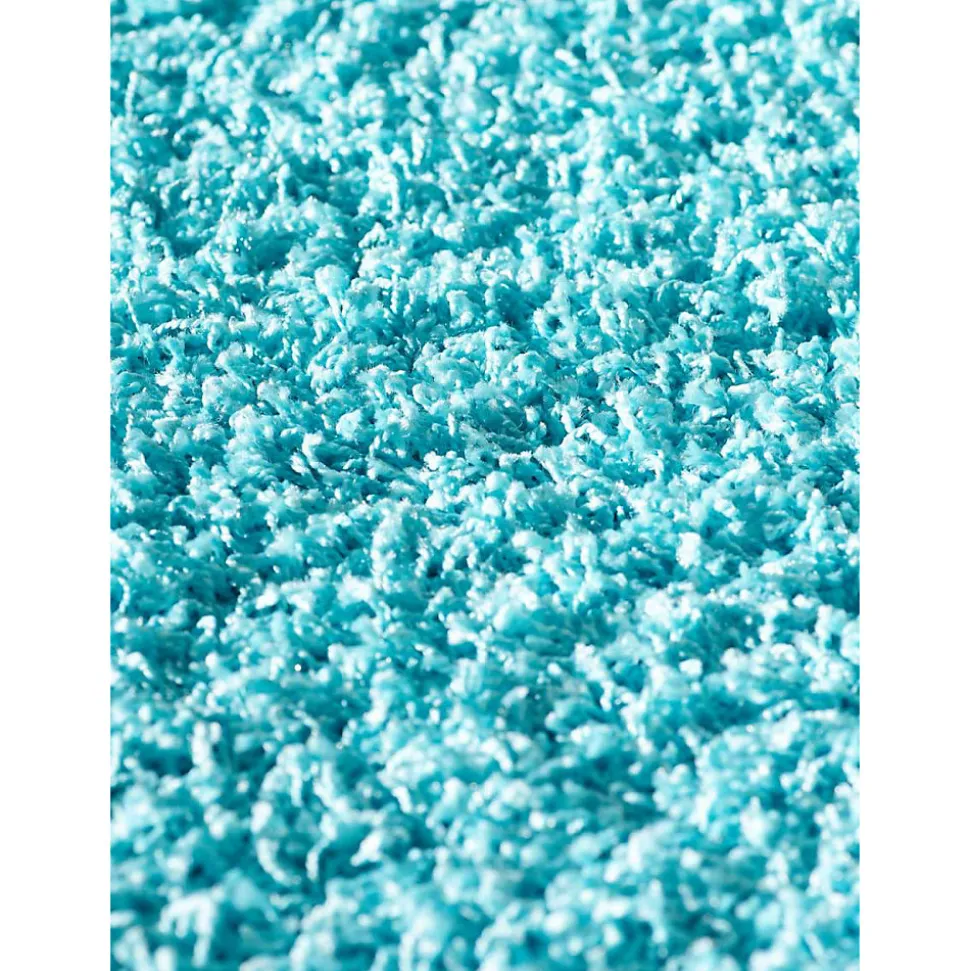 Tapis shaggy tissé motif uni SG LOCA, bleu