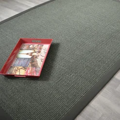 Tapis Sisal Quintana anthracite - Ganse coton anthracite - 160 x 230 cm