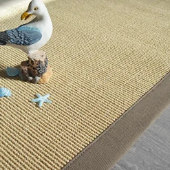Tapis sisal Yucatan sable - Ganse taupe - 80 x 150 cm