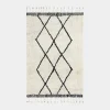 Tapis style Berbère avec franges - Tribal - Blanc cassé - 120 x 160 cm