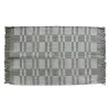 Tapis tissé en coton vert kaki L.90 x l.60 cm Ornami