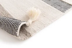 Tapis tissé L. 120 x l. 170 x ep. 2 cm gris GoodHome