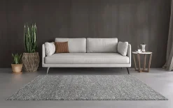 Tapis tissé main Laine L. 160 x l. 230 x ep. 1 cm gris GoodHome