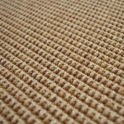 Tapis tissé plat - Lombok naturel - Ganse coton beige - 200 x 200 cm