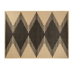 Tapis tissé plat Izel ethnique naturel L.200 x l.150 cm