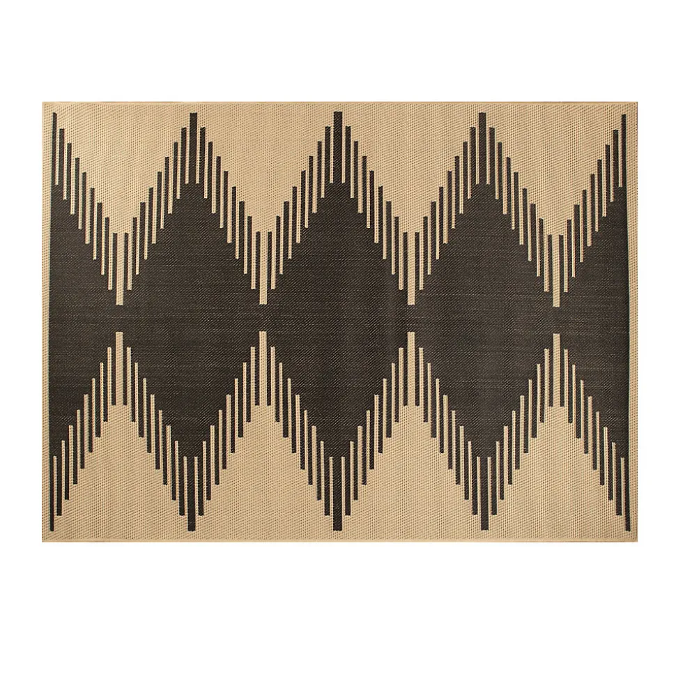 Tapis tissé plat Izel ethnique naturel L.200 x l.150 cm