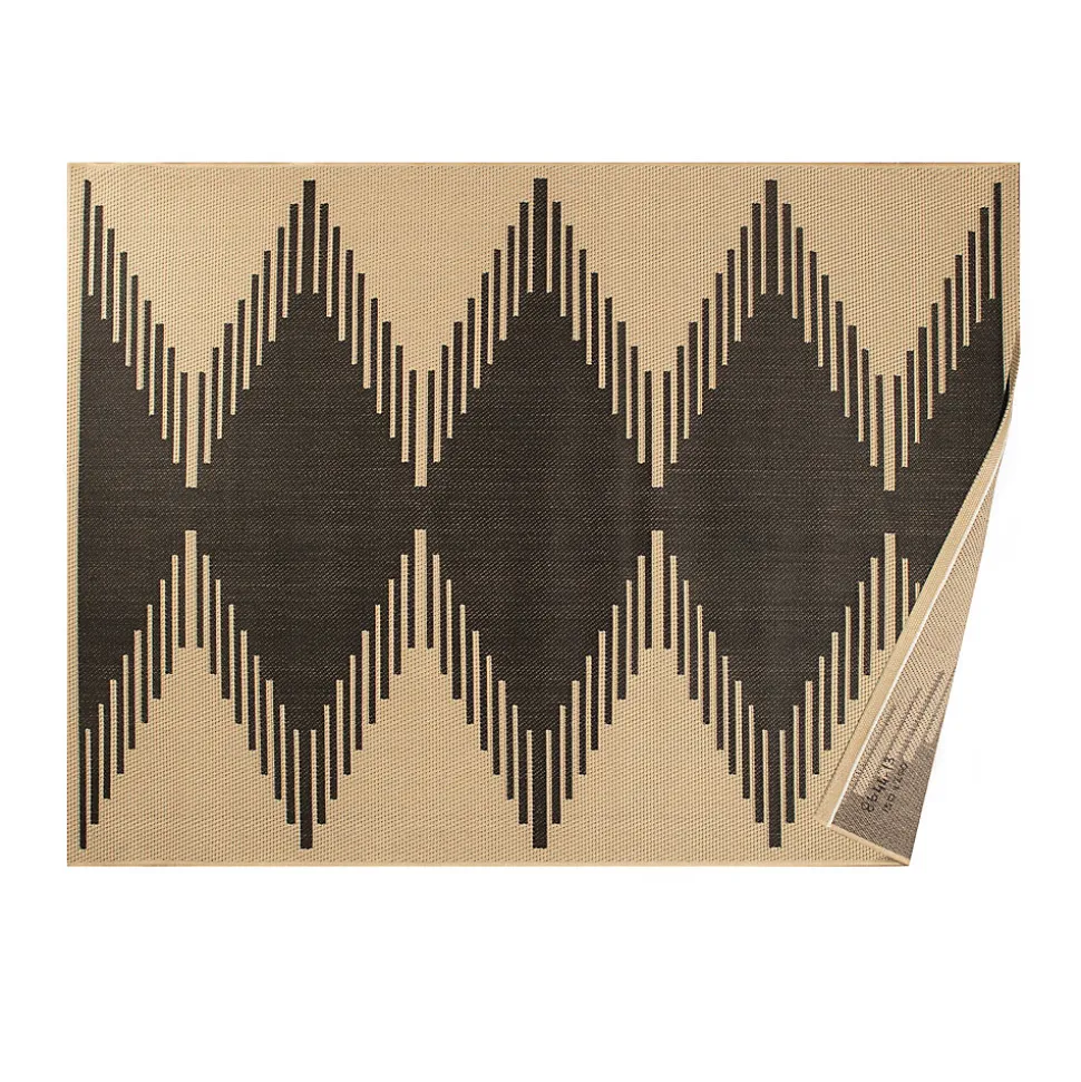 Tapis tissé plat Izel ethnique naturel L.200 x l.150 cm
