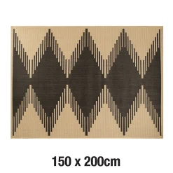 Tapis tissé plat Izel ethnique naturel L.200 x l.150 cm
