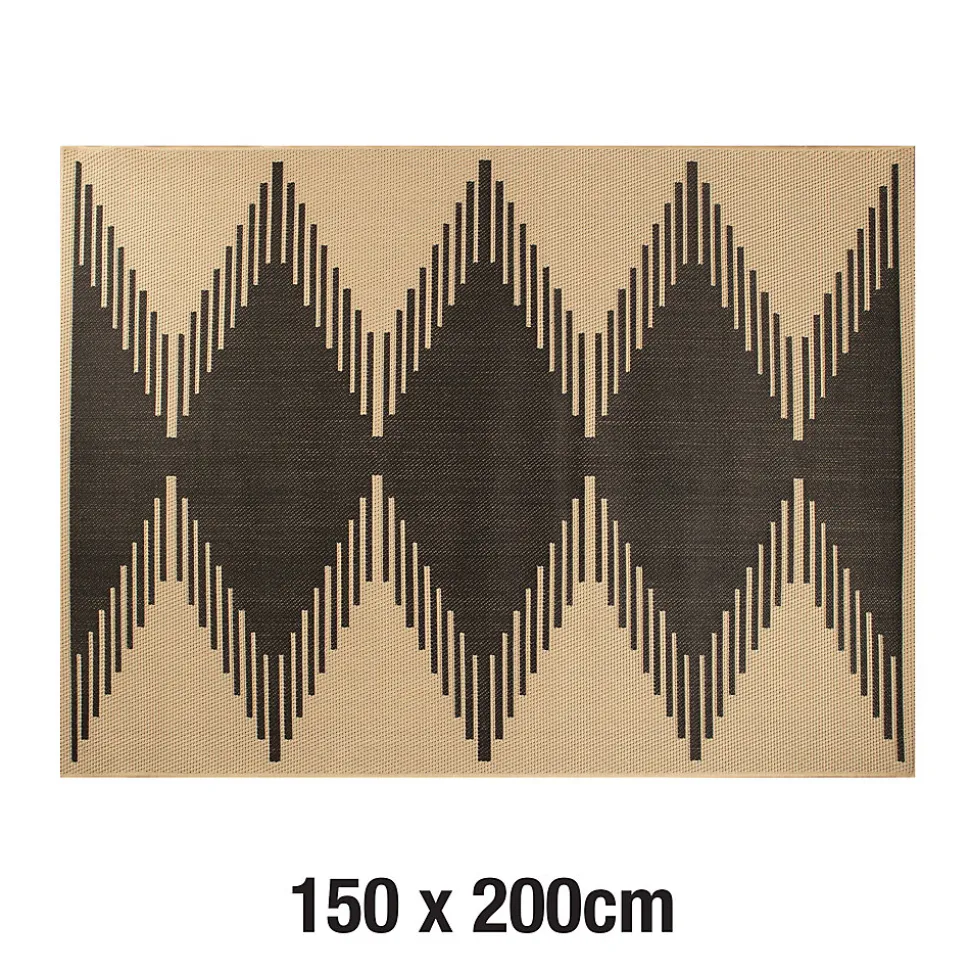 Tapis tissé plat Izel ethnique naturel L.200 x l.150 cm
