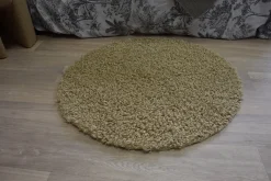 Tapis toucher bouclette beige Ø90 x ep.3cm