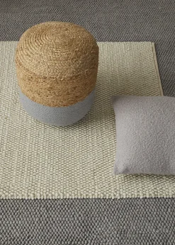 Tapis tricot Alaska écru L.150 x l.100 cm