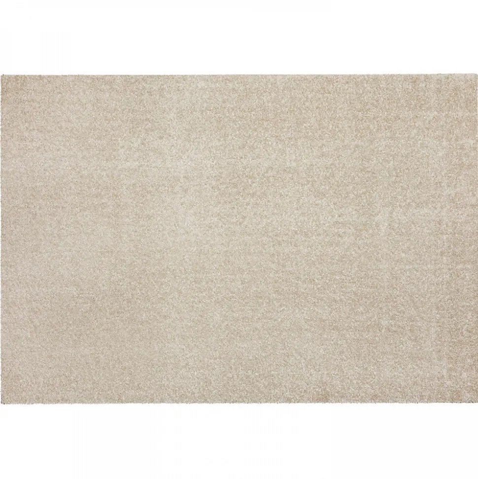 Tapis uni à poils longs en polypropylène 160 x 230 cm sable Oviala