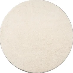 Tapis uni antidérapant lavable Beige - 160 x 160 cm Ronde - RELAX