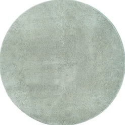 Tapis uni antidérapant lavable Vert - 120 cm Ronde - RELAX