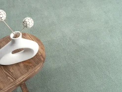 Tapis uni antidérapant lavable Vert - 120 cm Ronde - RELAX