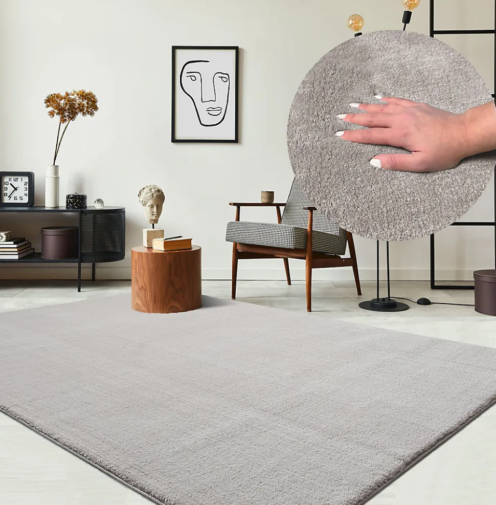 Tapis uni antidérapant lavable Sable - 300 x 400 cm - RELAX