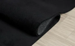 Tapis uni antidérapant lavable Noir - 80 x 150 cm - RELAX