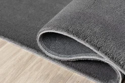 Tapis uni antidérapant lavable Anthracite - 80 x 150 cm - RELAX