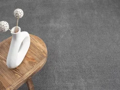 Tapis uni antidérapant lavable Anthracite - 80 x 150 cm - RELAX