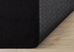 Tapis uni antidérapant lavable Noir - 120 x 160 cm - RELAX