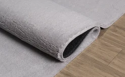 Tapis uni antidérapant lavable Gris - 160 x 220 cm - RELAX