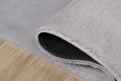 Tapis uni antidérapant lavable Gris - 160 x 220 cm - RELAX