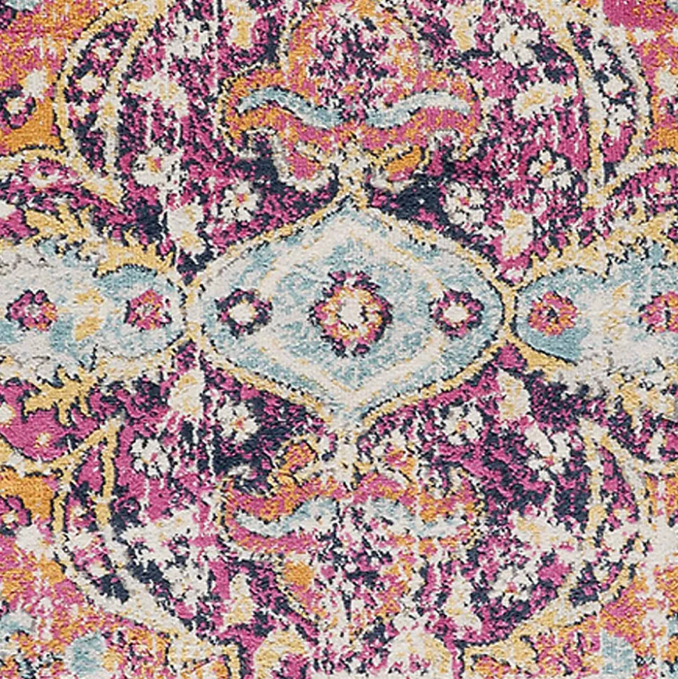 Tapis Vintage Oriental - LYN3 MED Couleurs vives, Orange, rose, bleu