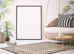 Tapis vinyl pour le salon Tulup 80x120 cm Facile d'entretien Tresse géométrique