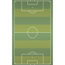 Tapis vinyle motif terrain de football coloris vert L.83x l.49,5 cm x ep. 2 mm
