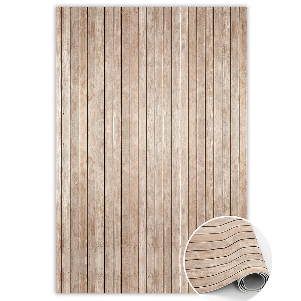 Tapis vinyle pour l'entrée Tulup 120x180 cm Imperméable lavable Planche rayée