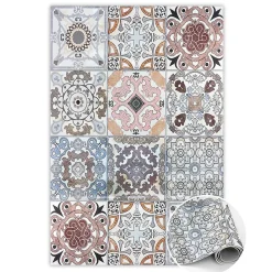 Tapis vinyle pour l'entrée Tulup 120x180 cm Facile d'entretien Carreaux portugais