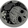 Tapis vinyle rond Tulup fi150 cm Facile d'entretien Crâne